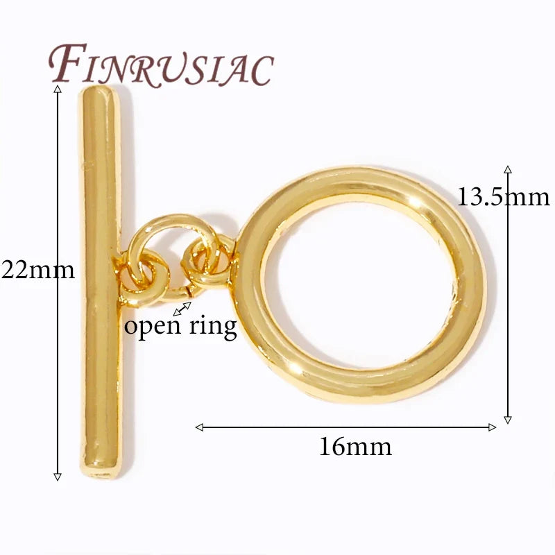 18K Gold Plated Toggle Clasp – OT Clasp for DIY Jewelry Making
