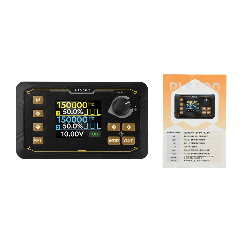 PLS500 Dual-Channel PWM Signal Generator 1Hz–500kHz DC 5–24V