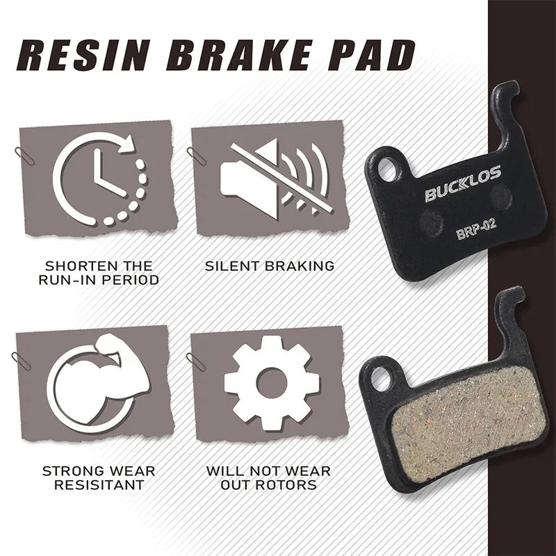 BUCKLOS 25 Pair MTB Disc Brake Pads Resin Metal Ceramic A01S M06