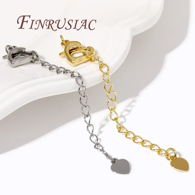18K Gold Plated Extension Tail Chains & Lobster Clasps – DIY