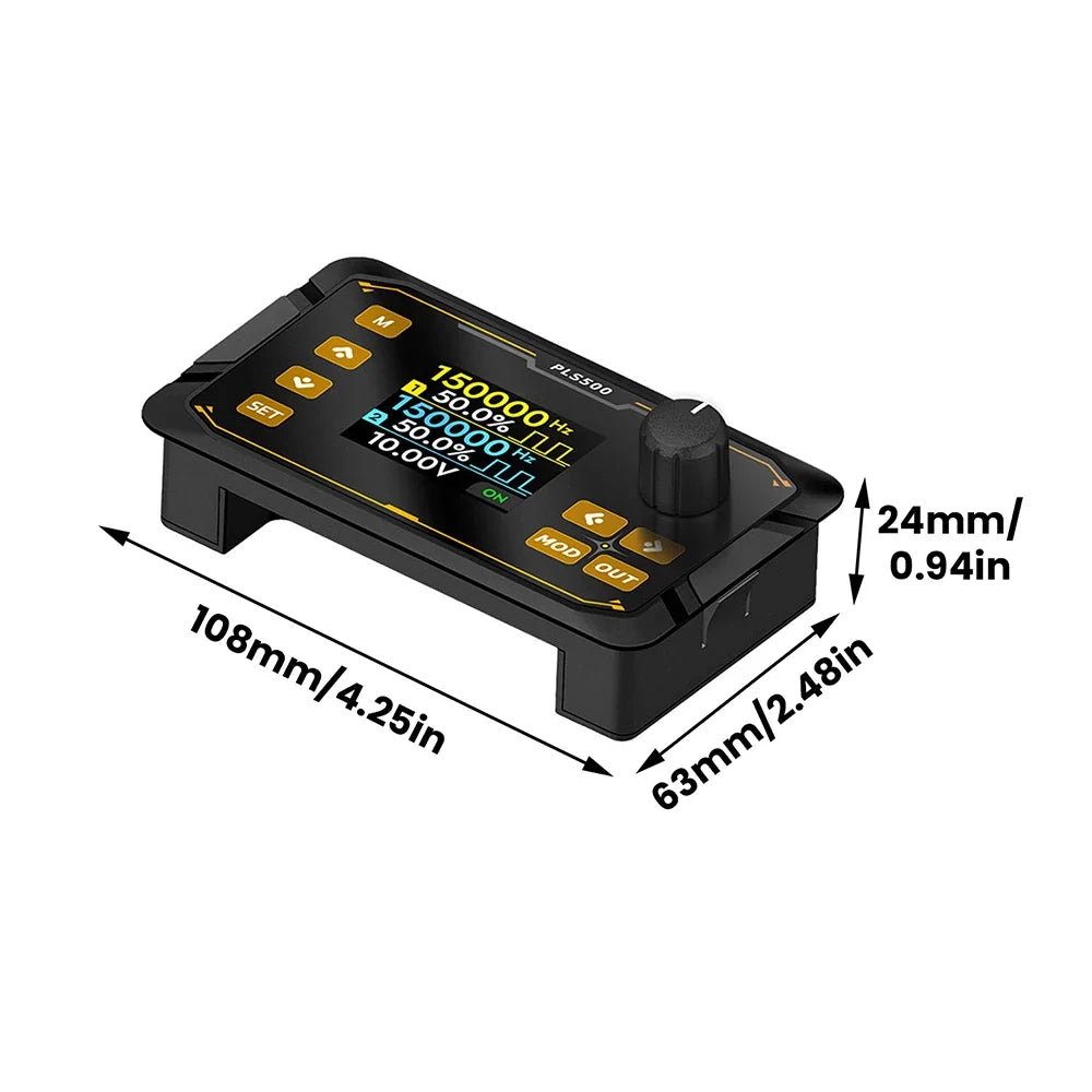 PLS500 Dual-Channel PWM Signal Generator 1Hz–500kHz DC 5–24V