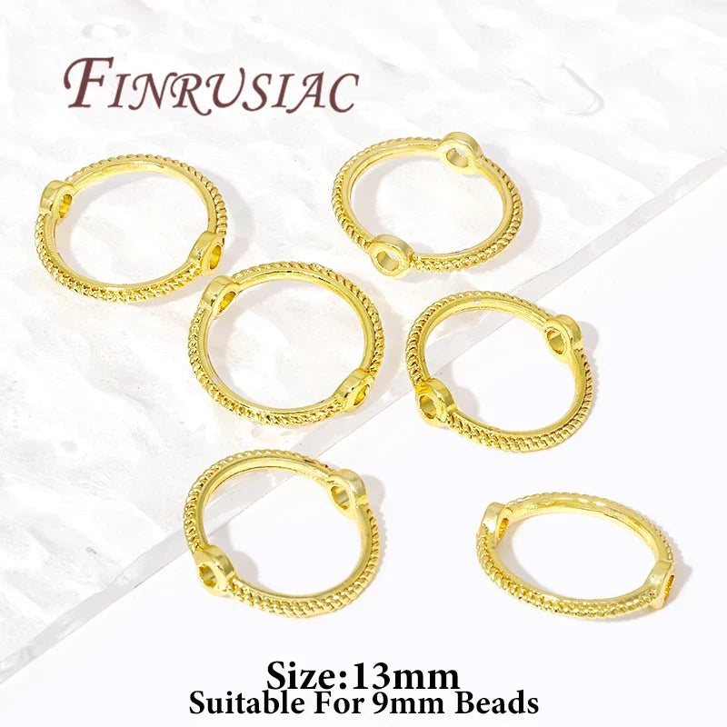 Brass Circle Frame Spacer Beads – 14K/18K Gold Plated DIY