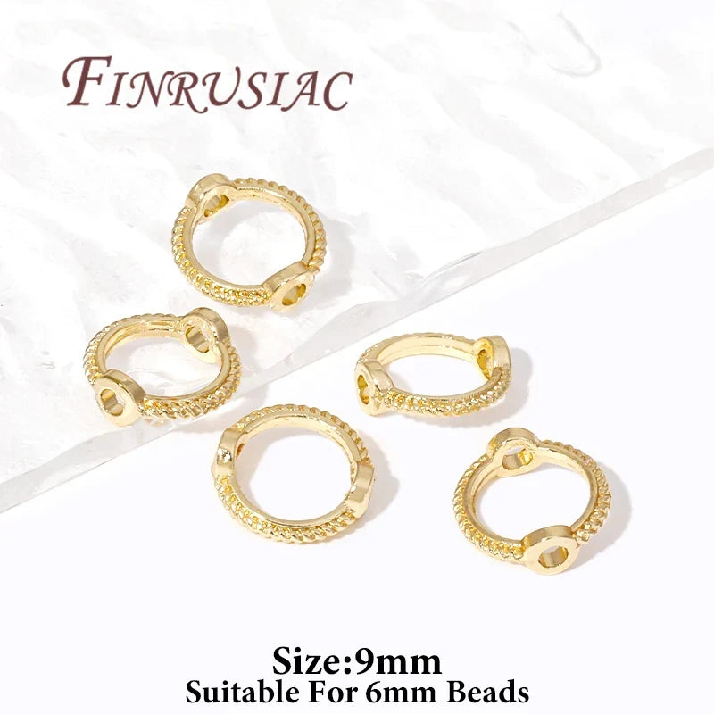 Gold & Silver Plated Brass Bead Frame Rings – DIY Jewelry Findings