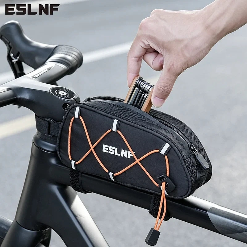 ESLNF Rainproof Bike Top Tube Bag – Reflective MTB Road Cycling