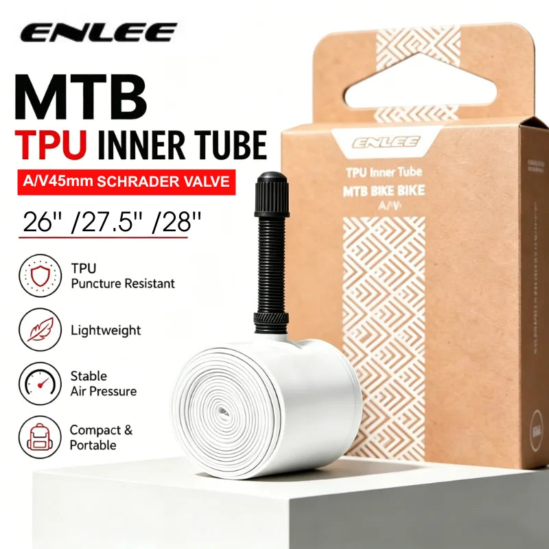 ENLEE TPU MTB Inner Tube 26/27.5/29" Schrader Valve Ultralight