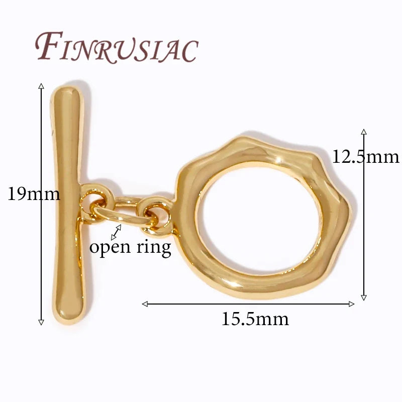 18K Gold Plated Toggle Clasp – OT Clasp for DIY Jewelry Making