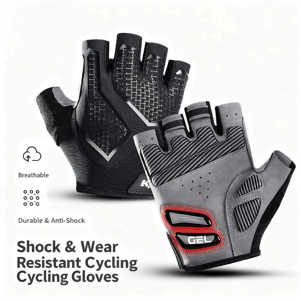 Half Finger Gel Cycling Gloves – Breathable MTB Bike Gloves