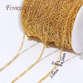 18K Gold Plated Rectangle Chain – DIY Necklace & Bracelet Supply