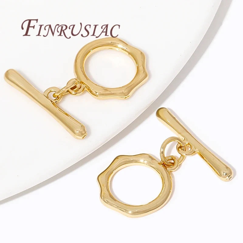 18K Gold Plated Toggle Clasp – OT Clasp for DIY Jewelry Making