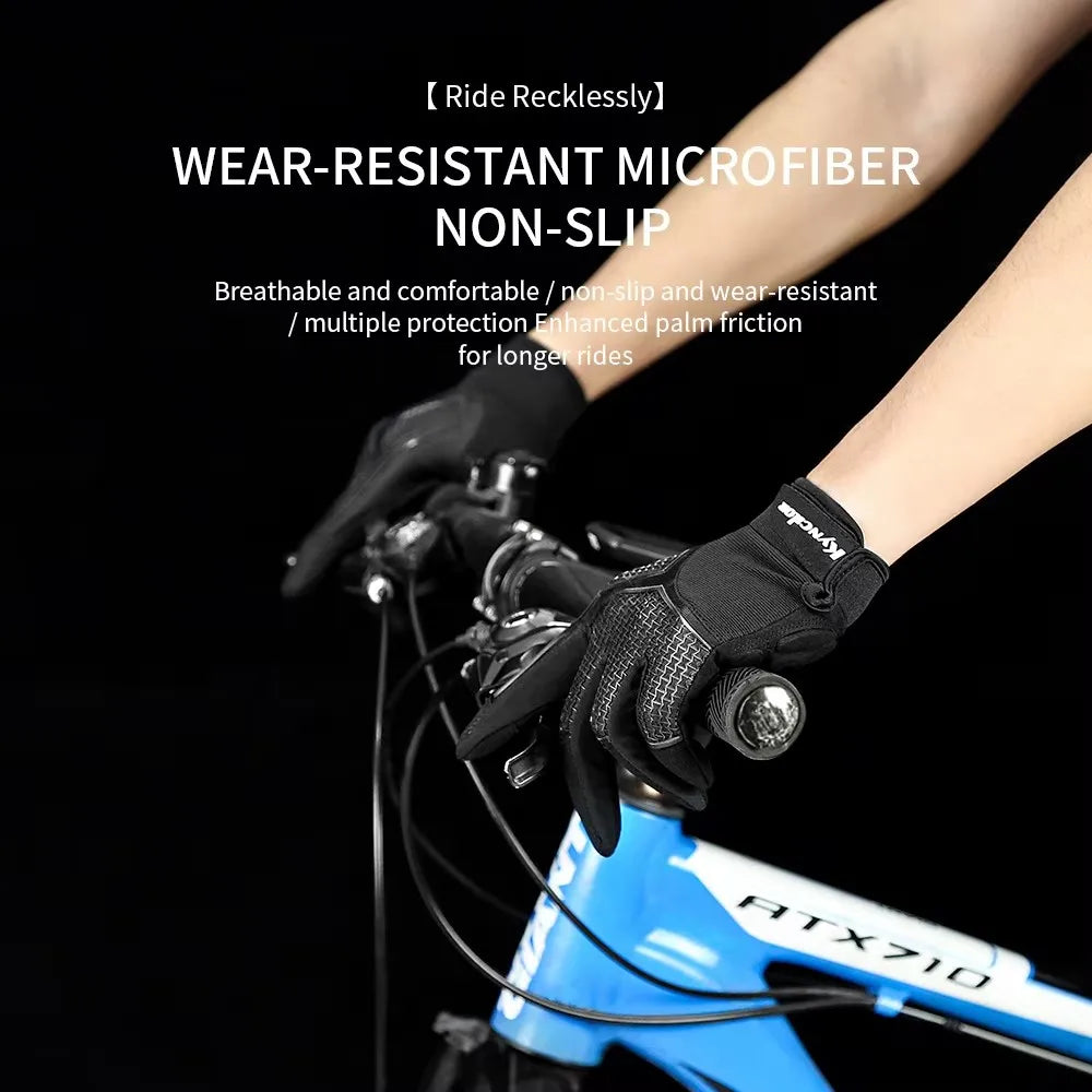 Full Finger Cycling Gloves – Non-Slip Shock-Absorbing MTB Gloves