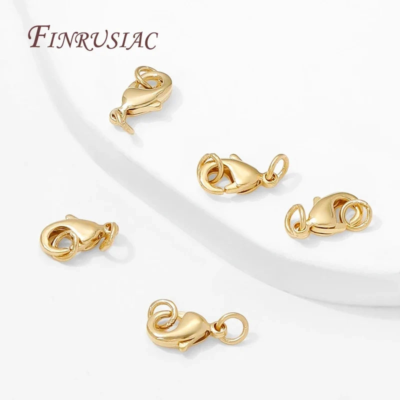 14K Gold Plated Lobster Clasp with Extension Chain | DIY Jewelry