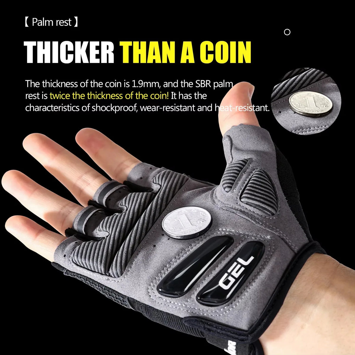 Half Finger Gel Cycling Gloves – Breathable MTB Bike Gloves
