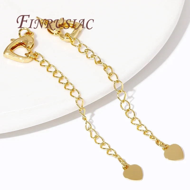 18K Gold Plated Extension Tail Chains & Lobster Clasps – DIY