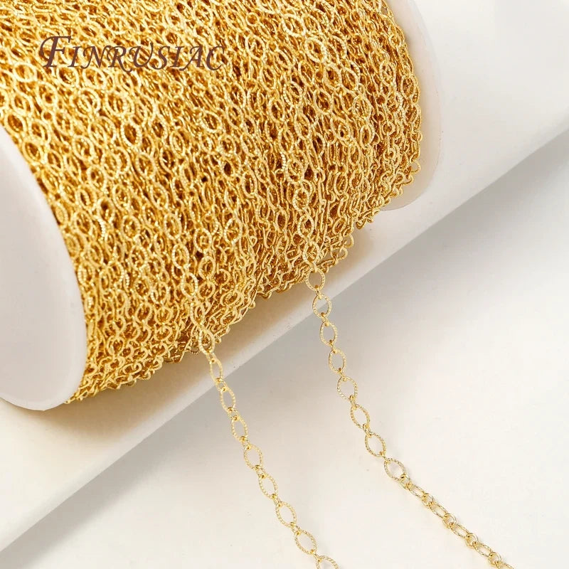 18K Gold Plated Brass Chain – DIY Necklace & Bracelet Making