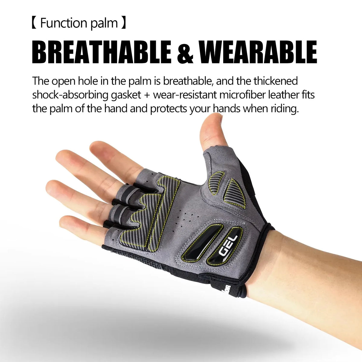 Half Finger Gel Cycling Gloves – Breathable MTB Bike Gloves