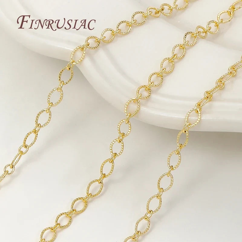 18K Gold Plated Brass Chain – DIY Necklace & Bracelet Making