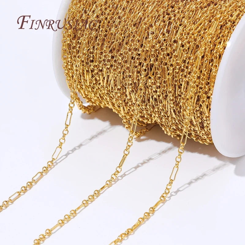 18K Gold Plated Rectangle Chain – DIY Necklace & Bracelet Supply