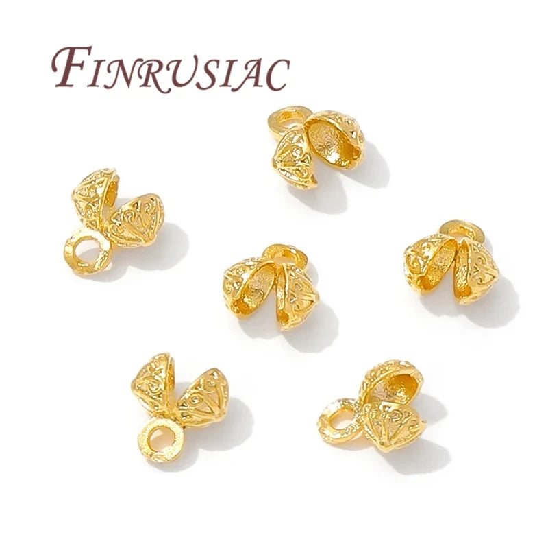 18K Gold Plated Crimp Cover Beads – DIY Jewelry Findings