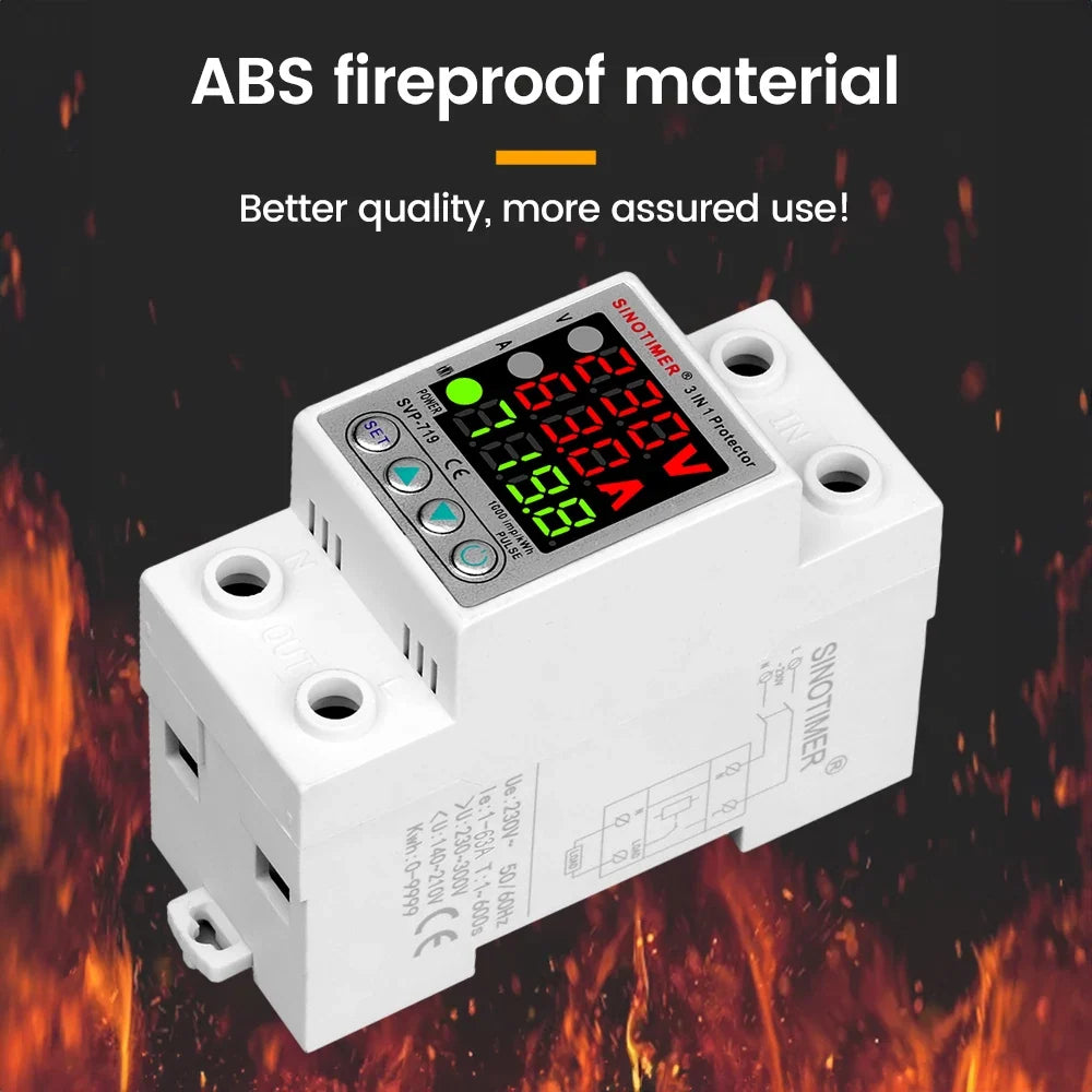 SVP-719 Adjustable Voltage & Current Protector 220V 40A/63A