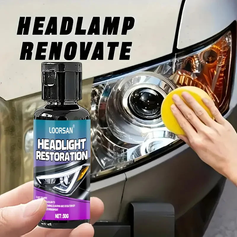 LOORSAN Headlight Restoration Cream – No Sanding, Clears Haze