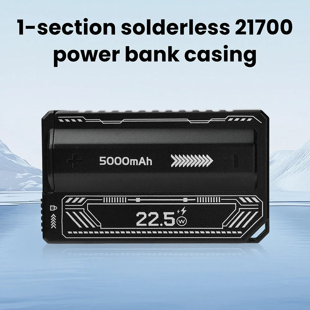 PD 20W Fast Charging DIY Power Bank Case – 21700 Battery Holder