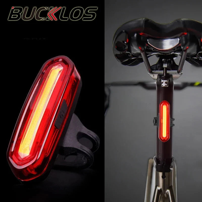 COB LED Bike Rear Tail Light – 6 Modes USB Rechargeable MTB
