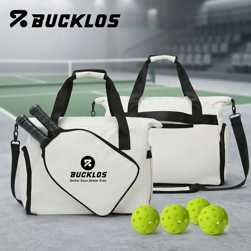 BUCKLOS Pickleball Paddle Bag – Large Waterproof Racket Sports Bag