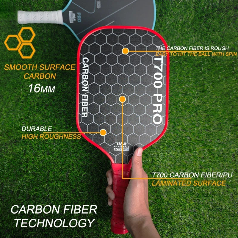 LEATOU T700 Carbon Fiber Pickleball Paddle – Lightweight