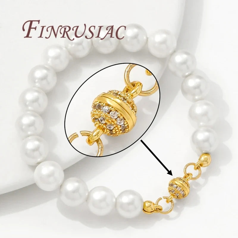 18K Gold Plated Ball Magnetic Clasp – Bracelet & Necklace DIY
