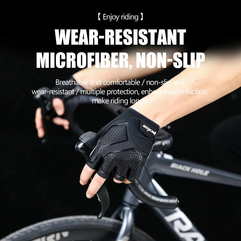 Half Finger Gel Cycling Gloves – Breathable MTB Bike Gloves