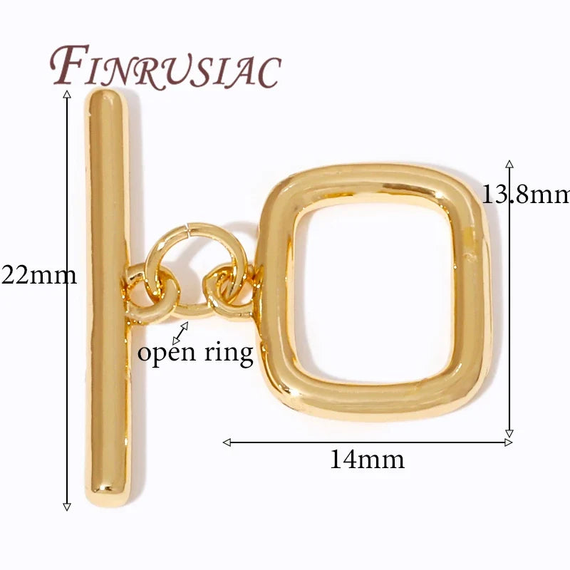 18K Gold Plated Toggle Clasp – OT Clasp for DIY Jewelry Making