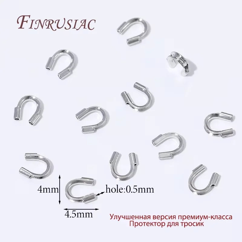 18K Gold Plated Crimp Cover Beads – 50/100 Pcs | DIY Jewelry