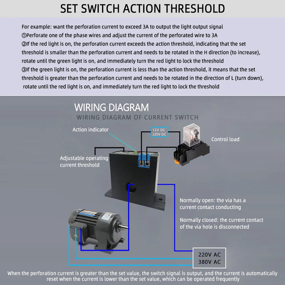 Gaqqee M3050/M3056 AC Current Sensing Switch 30A | CE RoHS
