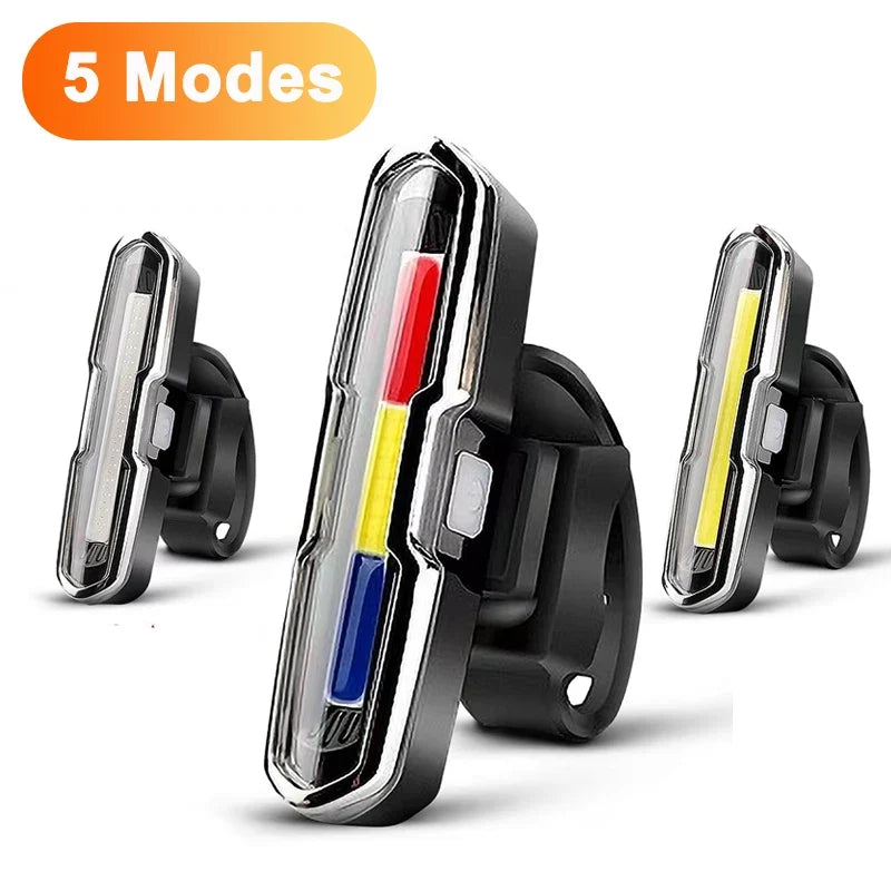 BUCKLOS USB Rechargeable LED Bicycle Rear Tail Light MTB