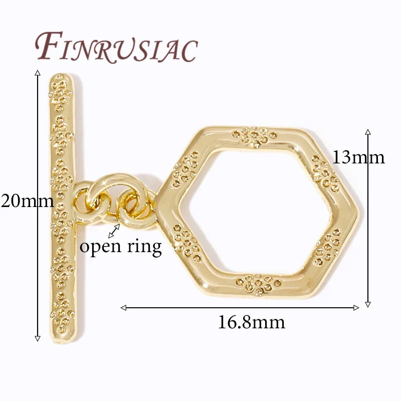 18K Gold Plated Toggle Clasp – OT Clasp for DIY Jewelry Making