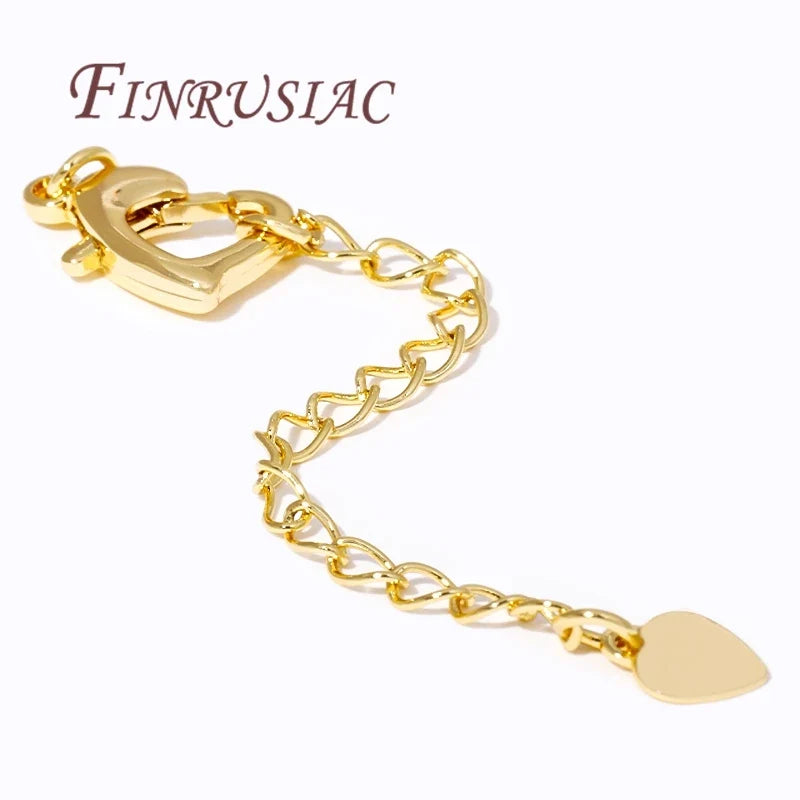 18K Gold Plated Extension Tail Chains & Lobster Clasps – DIY
