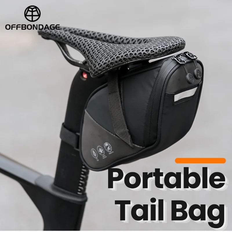 OFFBONDAGE Reflective Waterproof Bike Saddle Bag 1.8L