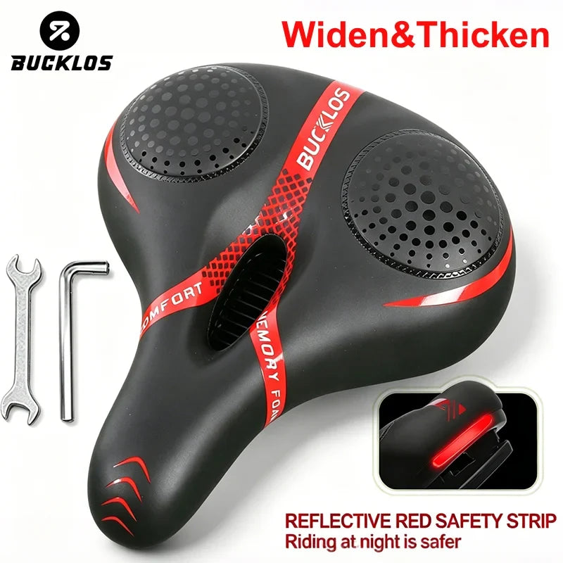 BUCKLOS Wide Ergonomic Bike Saddle – MTB Seat Cushion