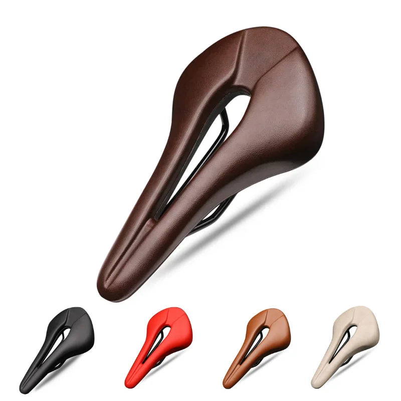 Ergonomic PU Leather Bike Saddle – Hollow Cushion Seat Pad