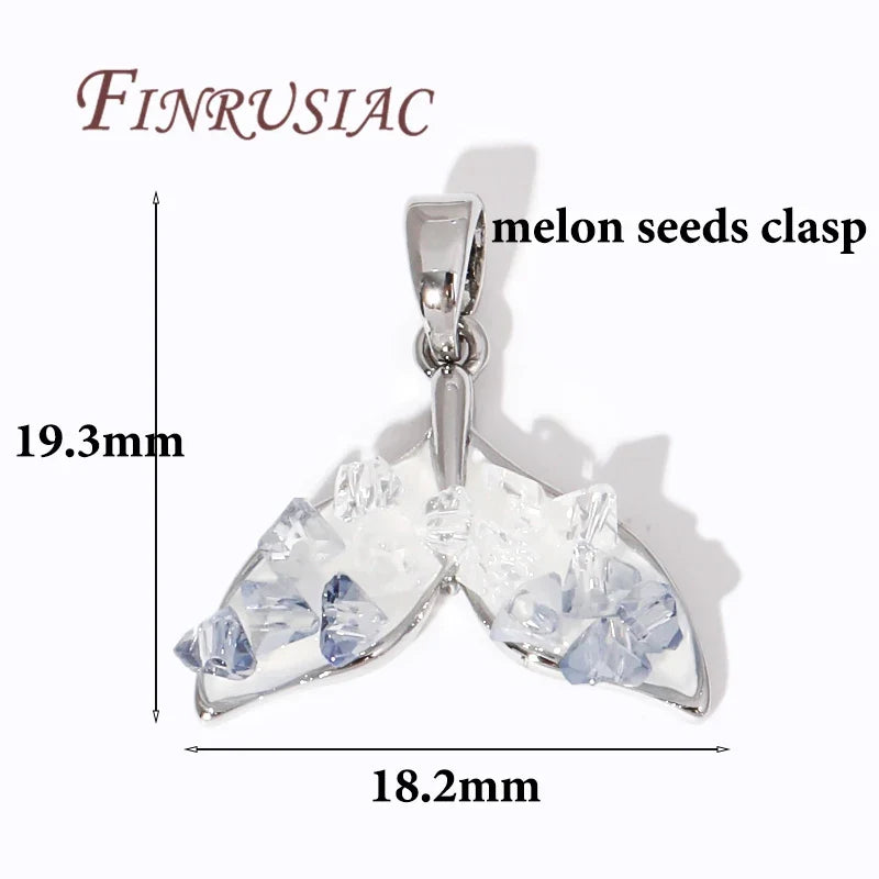 18K Gold Plated Zircon Fish Tail Pendant Charm – DIY Jewelry