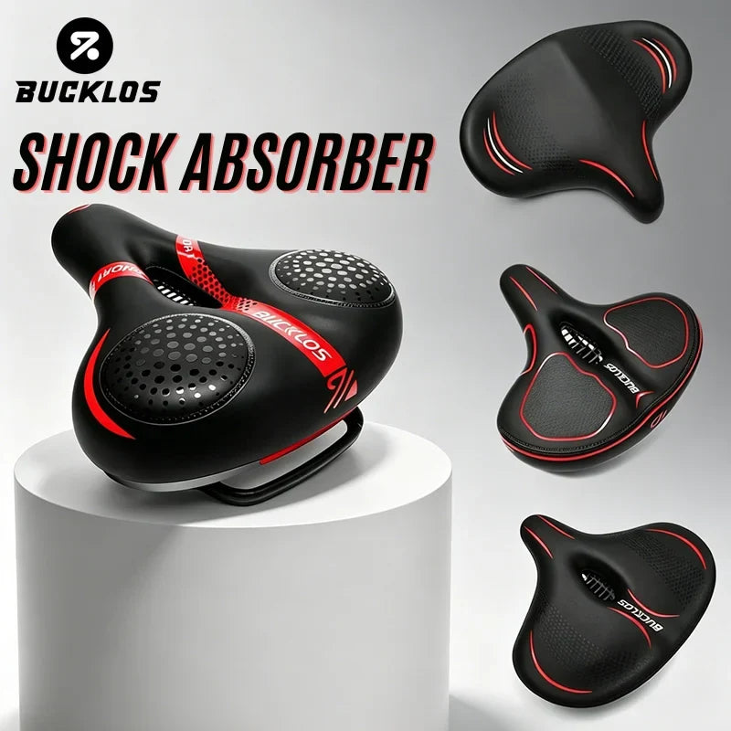 BUCKLOS Wide Ergonomic Bike Saddle for MTB, E-Bike & Touring