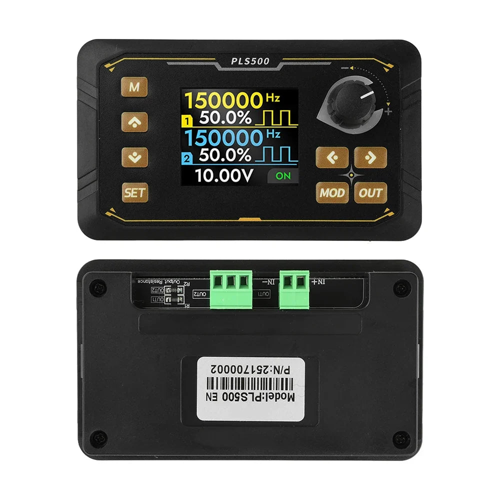 PLS500 Dual-Channel PWM Signal Generator 1Hz–500kHz DC 5–24V