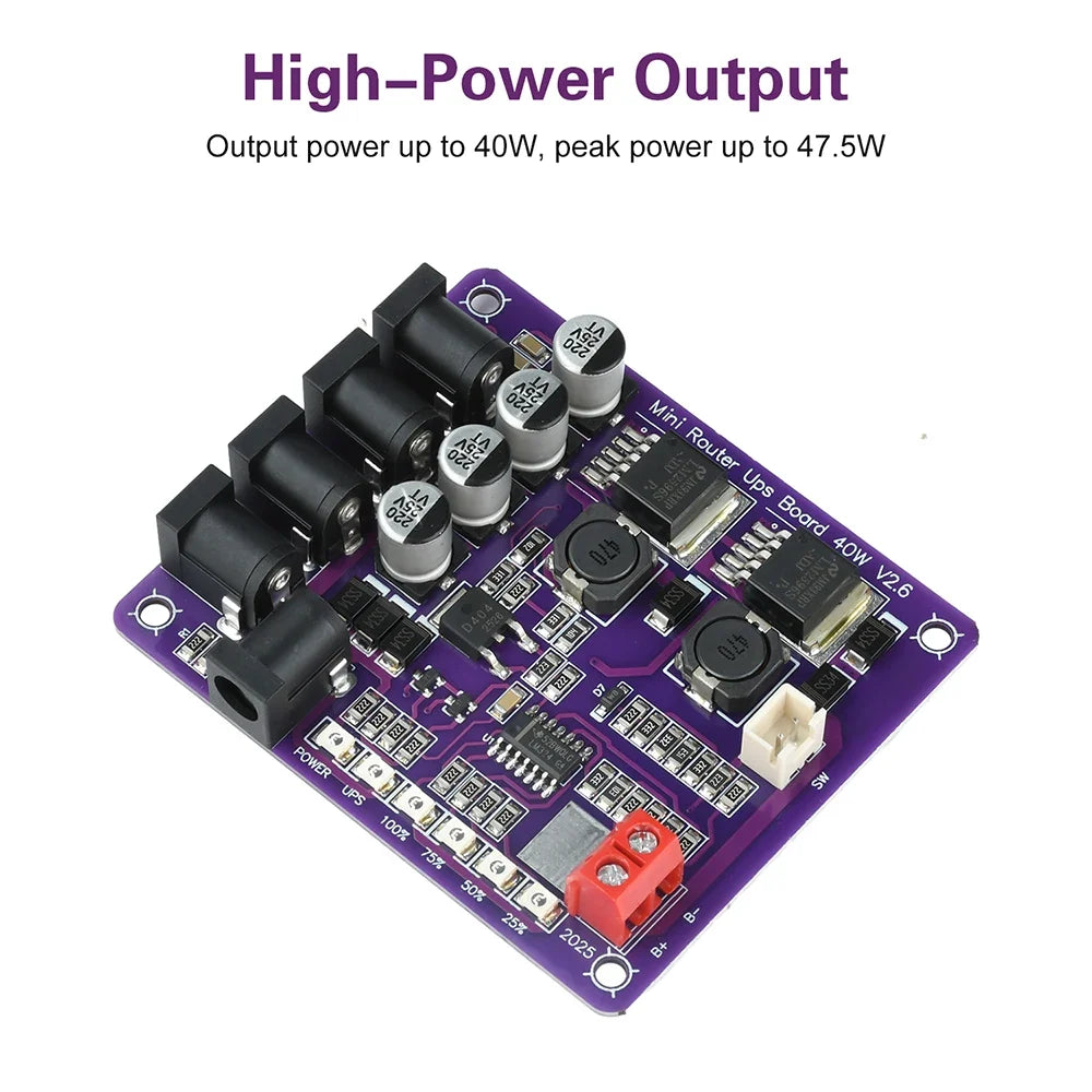 40W 4-Port UPS Power Module 12.6V Battery Charging Board