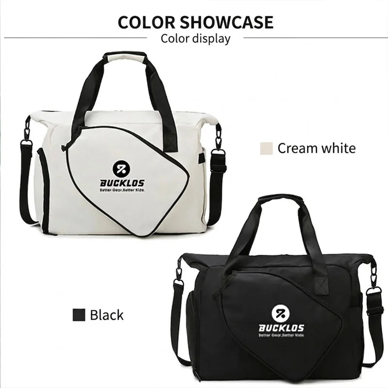 BUCKLOS Pickleball Paddle Bag – Large Waterproof Racket Sports Bag