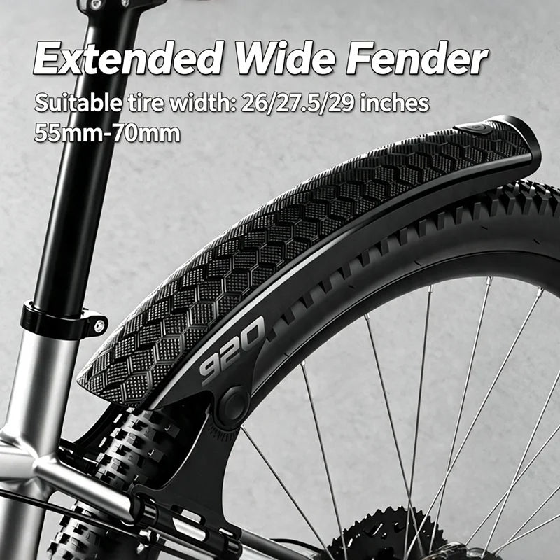 ENLEE Adjustable Bike Mudguard – Front & Rear, 26/27.5/29"