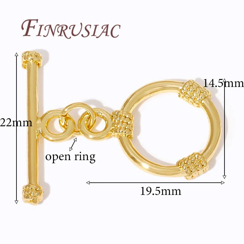 18K Gold Plated Toggle Clasp – OT Clasp for DIY Jewelry Making