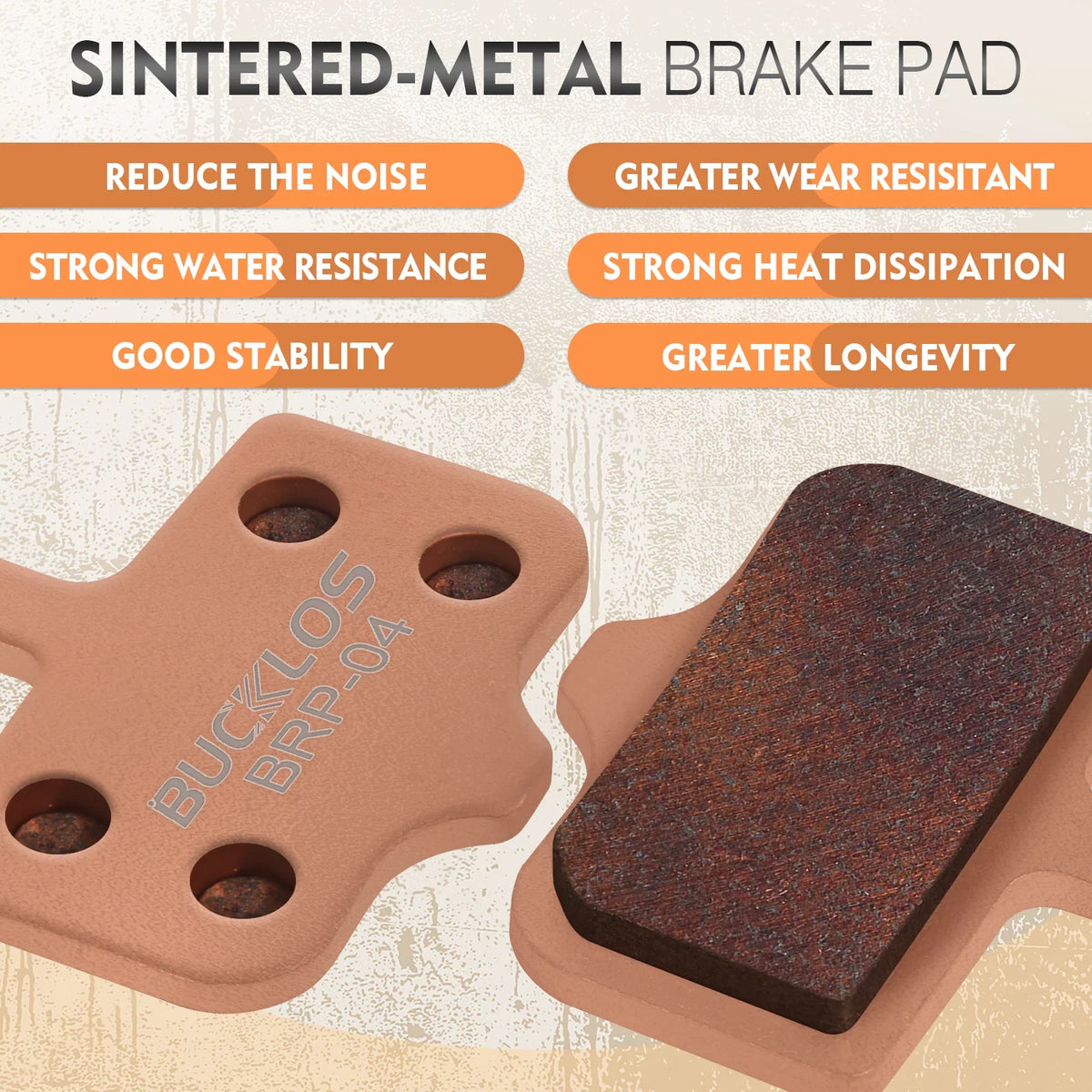 BUCKLOS Sintered Metal Disc Brake Pads for SRAM Avid MTB Gravel
