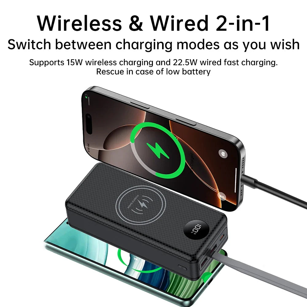 16×18650 Power Bank Case – 22.5W Fast & 15W Wireless Charging