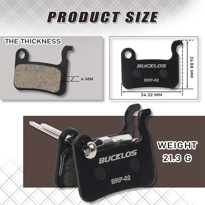 BUCKLOS 25 Pair MTB Disc Brake Pads Resin Metal Ceramic A01S M06