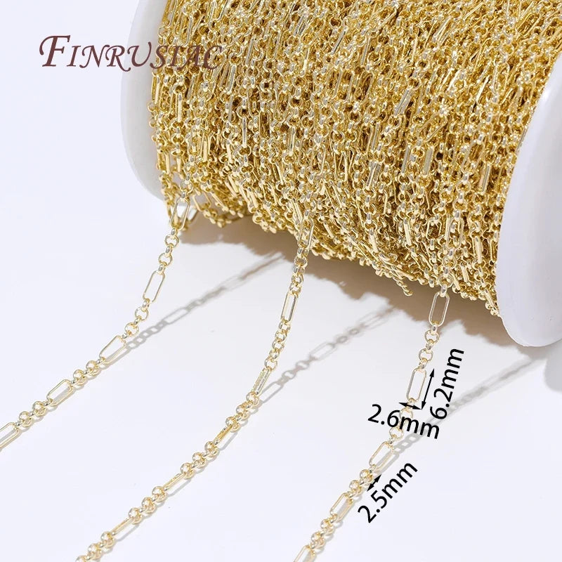18K Gold Plated Rectangle Chain – DIY Necklace & Bracelet Supply